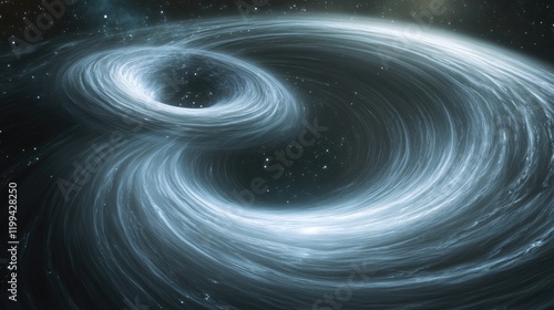 Swirling cosmic formation showcases two black holes merging in s photo