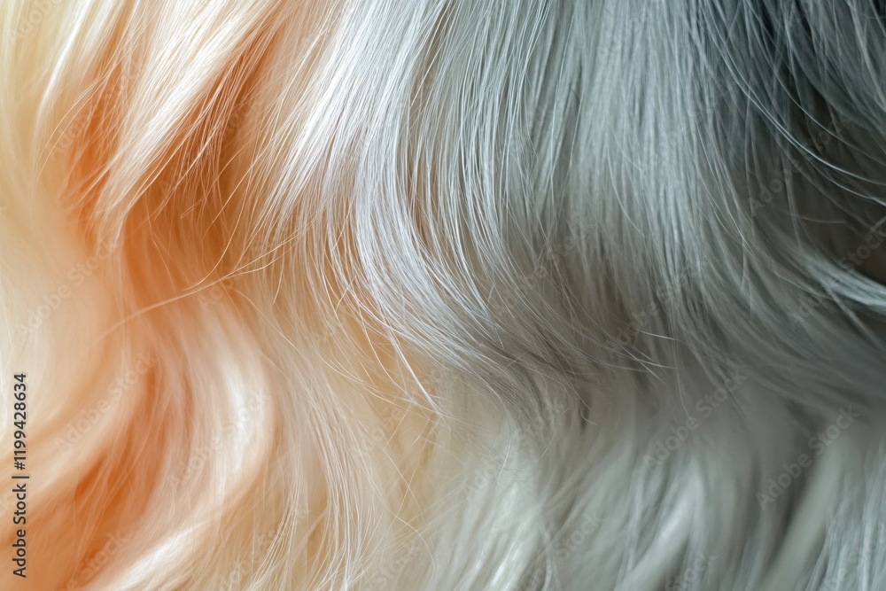 Soft Blonde and Grey Hair Texture Background Subtle Color Gradient Waves