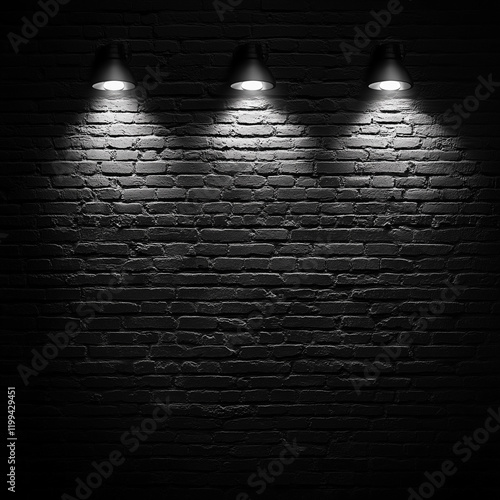 wall with lamps