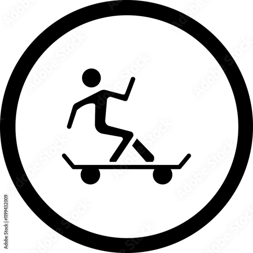 Skateboarding Vector Icon Design