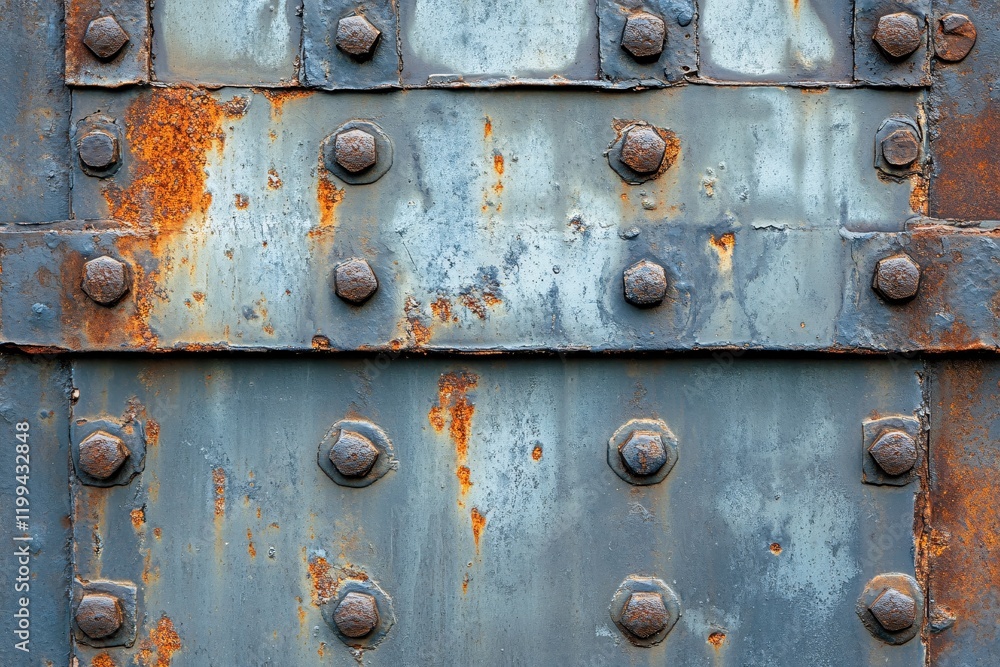 Rusted Metal Texture with Bolts Industrial Background Rusted Metal Texture with Bolts Industrial Background