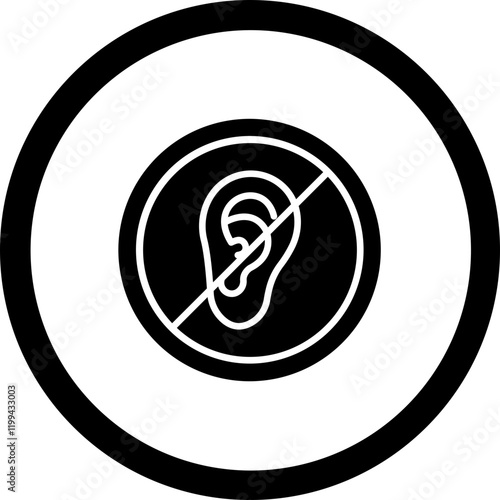 Deafness Vector Icon Design