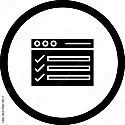 Table Of Content Vector Icon Design