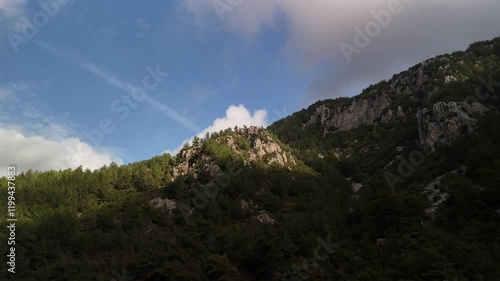 Wallpaper Mural mountains and forests drone shooting Torontodigital.ca