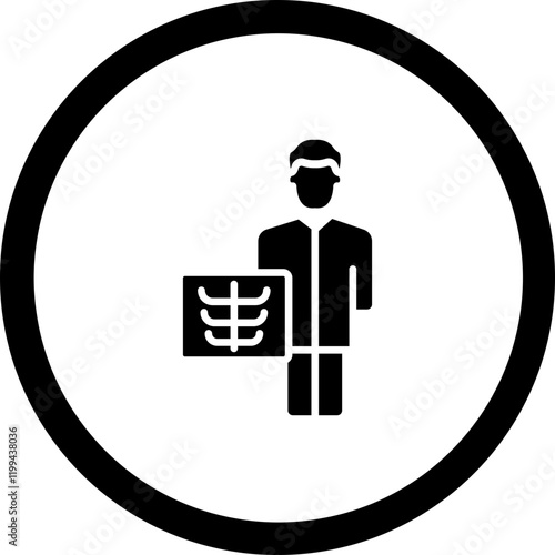 Radiologist Working Vector Icon Design