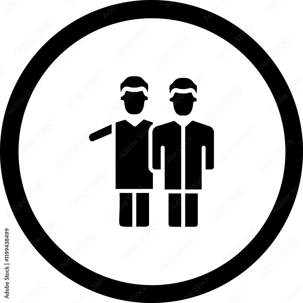 Man Two Friends Vector Icon Design Man Two Friends Vector Icon Design