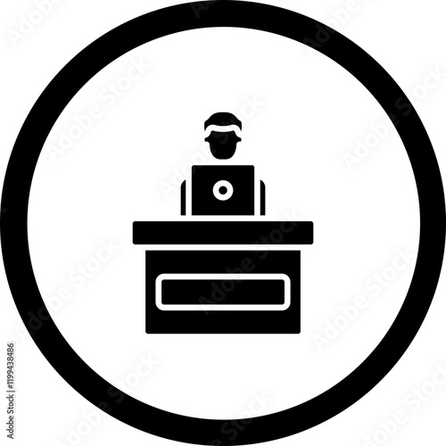 Man Layer Working Vector Icon Design