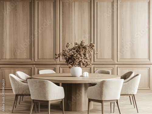 Wallpaper Mural Contemporary Dining Room with Modern Furniture and Minimalist Decor Torontodigital.ca