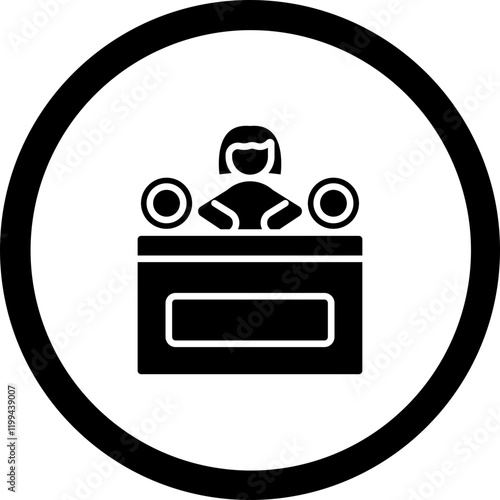 Woman Dish Washer Vector Icon Design