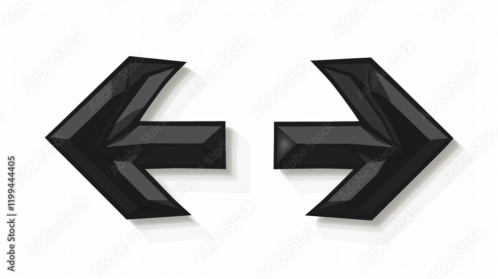 Dual Arrows Pointing Right and Left - Clear Double Arrows Shape Design Dual Arrows Pointing Right and Left - Clear Double Arrows Shape Design