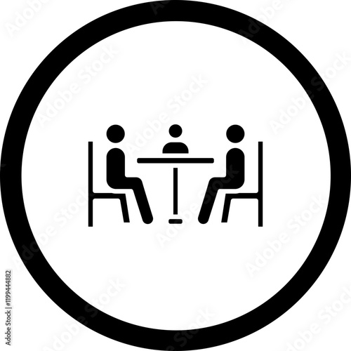 Family Dinner Vector Icon Design