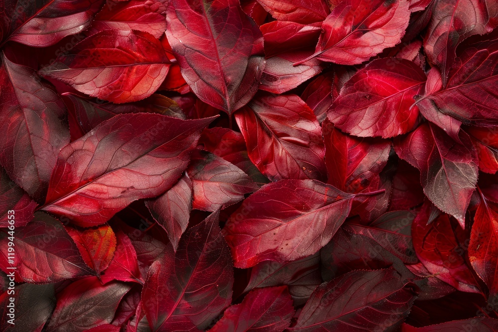 Deep red autumn leaves form a rich, textured background, capturing the essence of fall Deep red autumn leaves form a rich, textured background, capturing the essence of fall