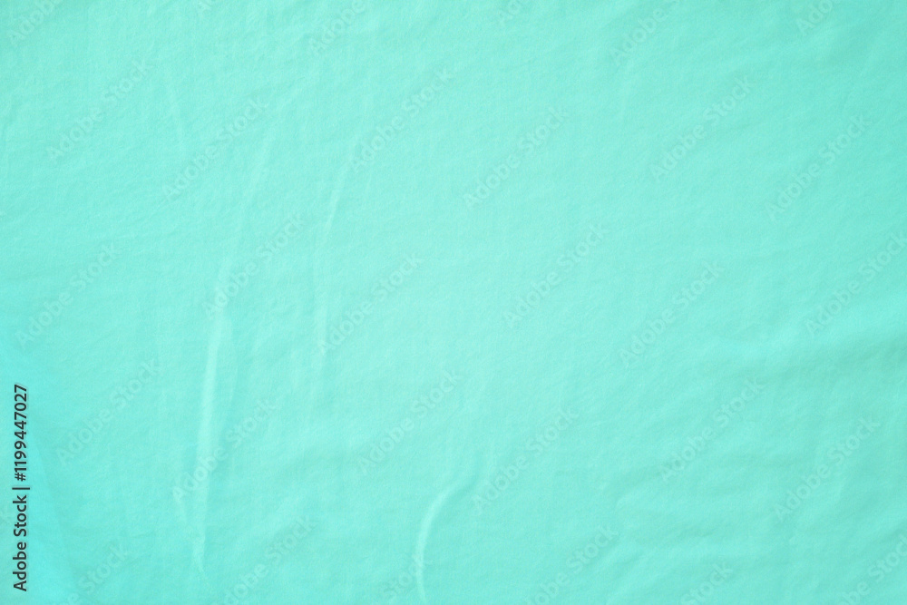 Fototapeta premium Flat background of aqua color, textile aqua backdrop