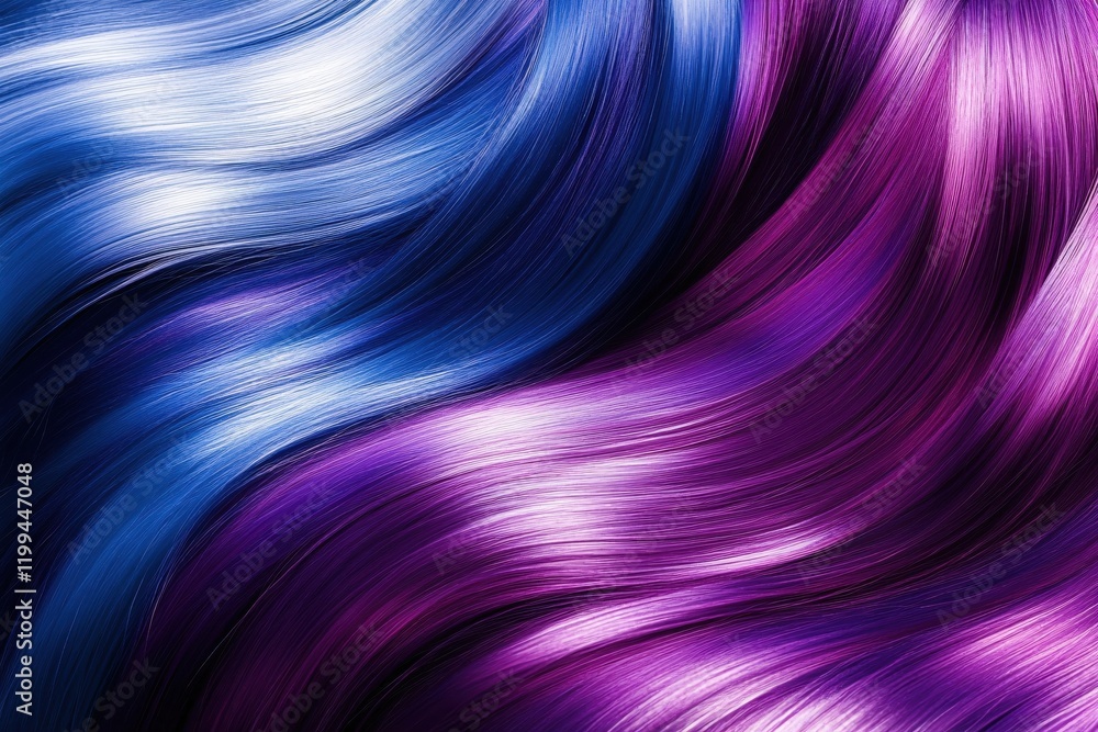Vibrant Blue and Purple Hair Waves Abstract Texture Background Vibrant Blue and Purple Hair Waves Abstract Texture Background