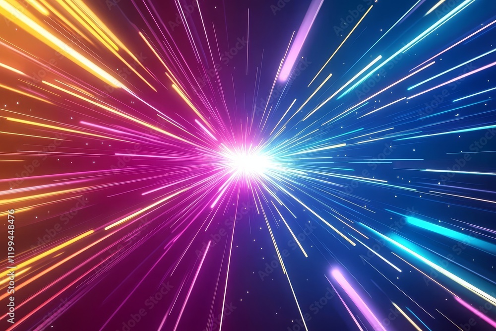 Captivating abstract neon motion blur illustrating outer space. Captivating abstract neon motion blur illustrating outer space.