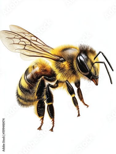 A bee on a yellow flower, symbolizing nature and the importance of pollinators in our ecosystem.