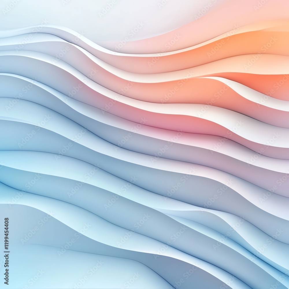 Obraz premium Abstract minimalist line patterns in soft pastel tones, modern wallpaper design concept