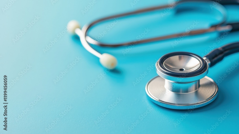 Healthcare Costs savings concept. A close-up of a stethoscope on a blue background, symbolizing healthcare and medical professionalism. Healthcare Costs savings concept. A close-up of a stethoscope on a blue background, symbolizing healthcare and medical professionalism.