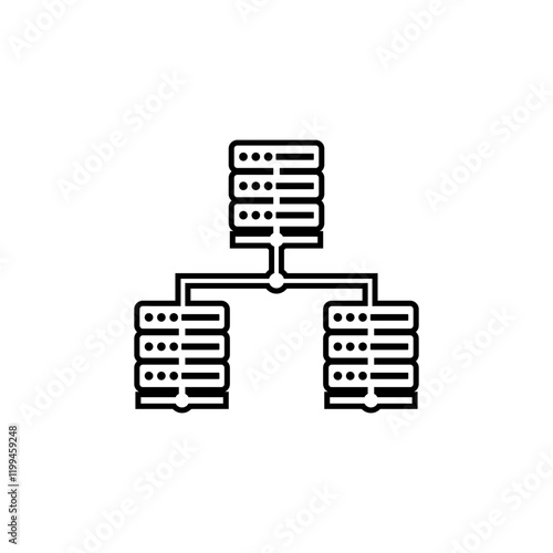 distribution database icon , computing icon