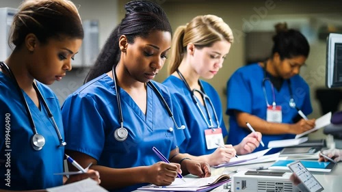 Medical Students Taking Notes in a Classroom