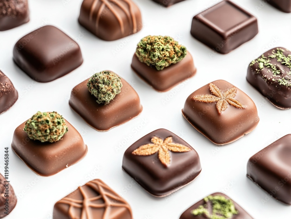 Delightful Assortment of Gourmet Chocolate Squares Delightful Assortment of Gourmet Chocolate Squares