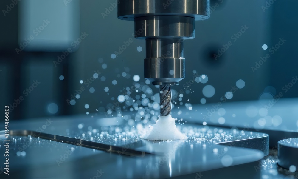Precision machining, metal cutting, factory, industrial process, background blur, manufacturing. Precision machining, metal cutting, factory, industrial process, background blur, manufacturing.