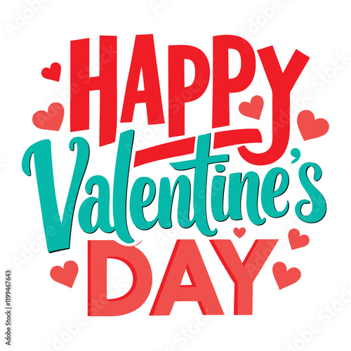 Wallpaper Mural a unique 'Happy Valentine's Day' design with a blend of modern elegance and romantic charm. Incorporate a romantic heart element to enhance the festive feel. Torontodigital.ca