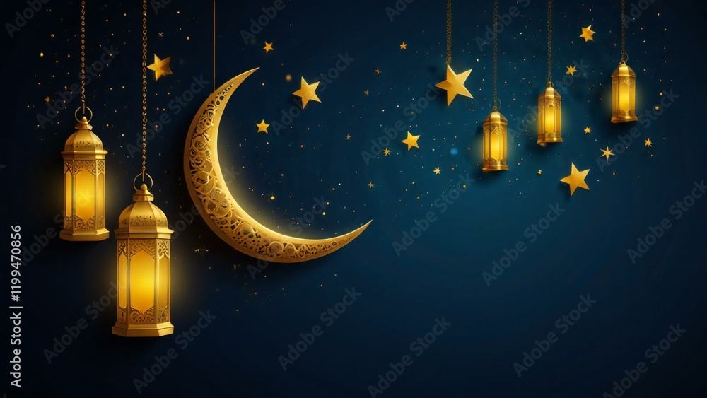 Naklejka premium eid mubarak greeting card