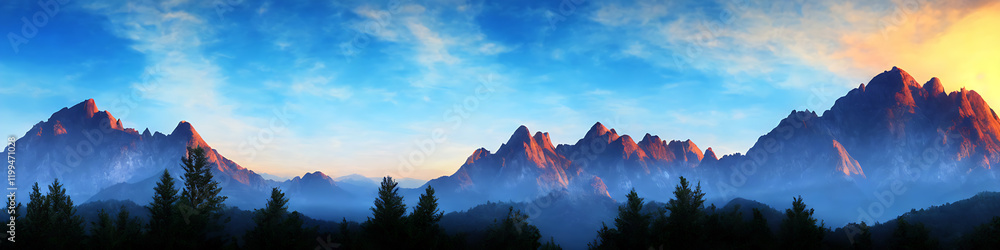 Nice mountain landscape panoramic Nice mountain landscape panoramic