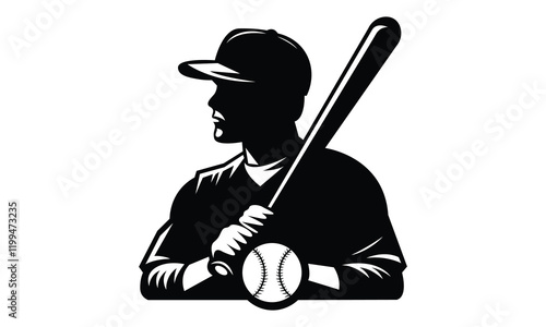 Baseball Player silhouette vector design