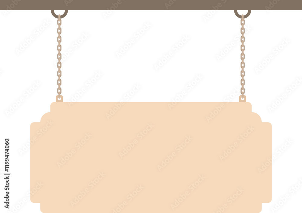 Illustration of a hanging sign board with blank copy space. Empty sign board for your design. Illustration of a hanging sign board with blank copy space. Empty sign board for your design.