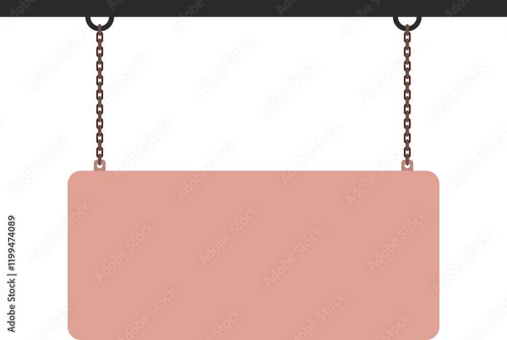 Illustration of a hanging sign board with blank copy space. Empty sign board for your design. Illustration of a hanging sign board with blank copy space. Empty sign board for your design.