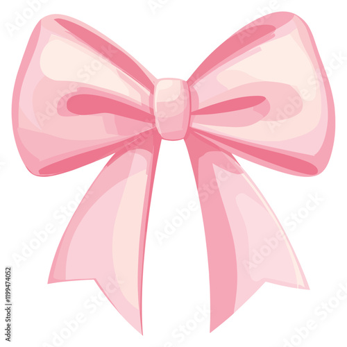 Pink bow ribbon illustration accessories accessory vector