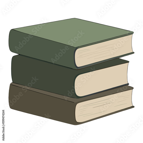 Book stack books illustration simple vector