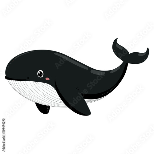 Whale illustration cartoon animal vector