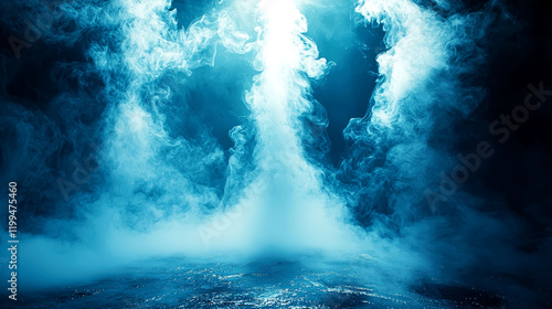 Abstract Blue Smoke: A Moody, Evocative, and Dreamlike Atmosphere