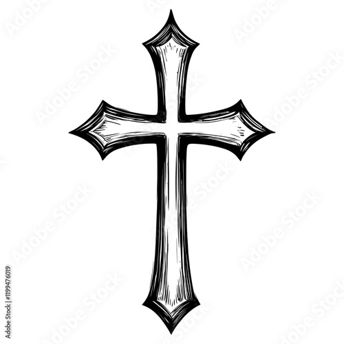 Christian cross illustration christian symbol vector
