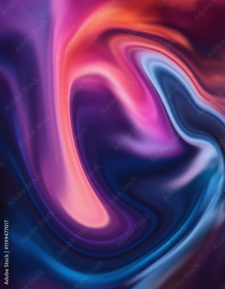 Obraz premium Soft flowing waves in pink and purple satin fabric design with light texture, creating a smooth, abstract backdrop