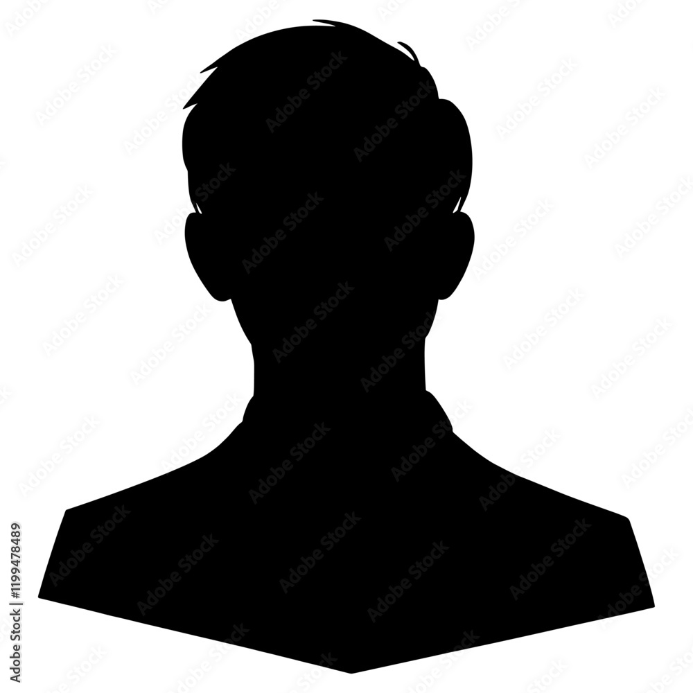 Business people avatar silhouette person black vector Business people avatar silhouette person black vector