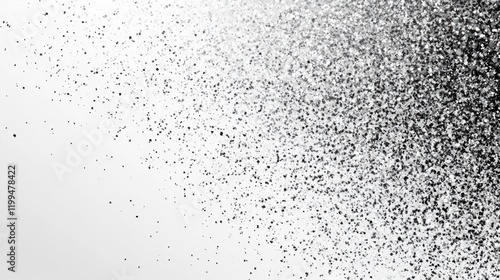 Gray grainy background, black white gradient grayscale abstract monochrome noise texture banner, header cover wallpaper backdrop design, Generative Ai