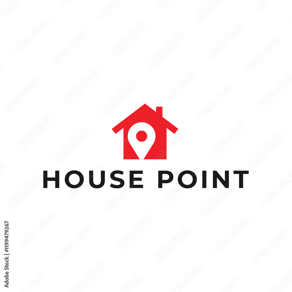 House point logo design vector template. Pin icon with home combination. . House point logo design vector template. Pin icon with home combination. .