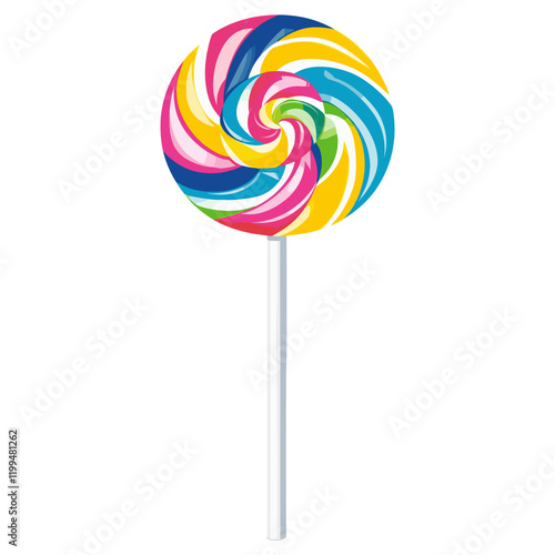 Swirl lollipop illustration sweets candy vector