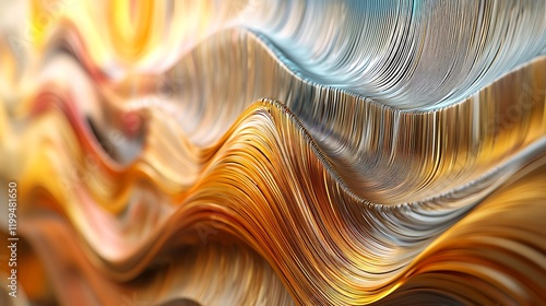 vivid fiber optic lines curving gracefully with a mix of cool and warm tones
