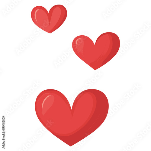 Hearts romantic floating ketchup vector