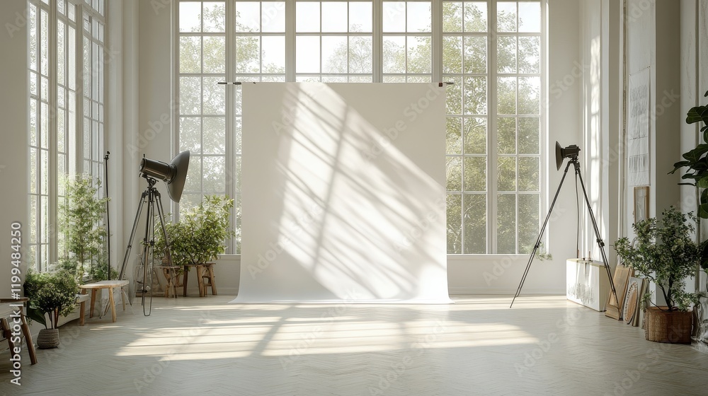 Bright and Clean Open Photography Workspace with Natural Light Bright and Clean Open Photography Workspace with Natural Light