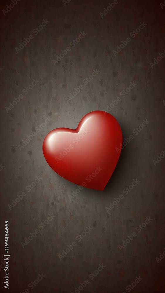 Fototapeta premium red heart on black background