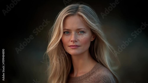 Transformation morphing from an older woman to a young girl, concept of rejuvenation and longevity