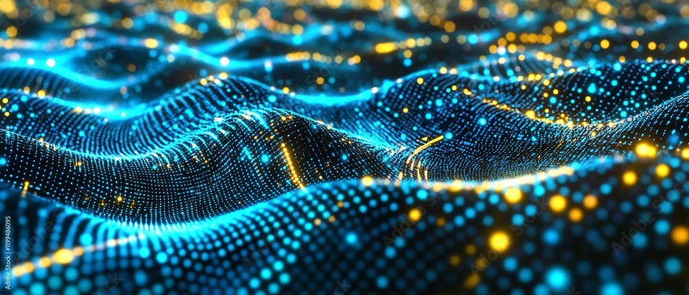 A Futuristic High-Tech Network with Glowing Data Streams, AI-Driven Communication Design, Abstract Background Perfect for Technology Visuals and Innovation Projects A Futuristic High-Tech Network with Glowing Data Streams, AI-Driven Communication Design, Abstract Background Perfect for Technology Visuals and Innovation Projects
