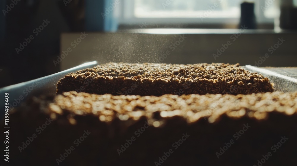 Freshly Baked Granola in Soft Lighting Freshly Baked Granola in Soft Lighting