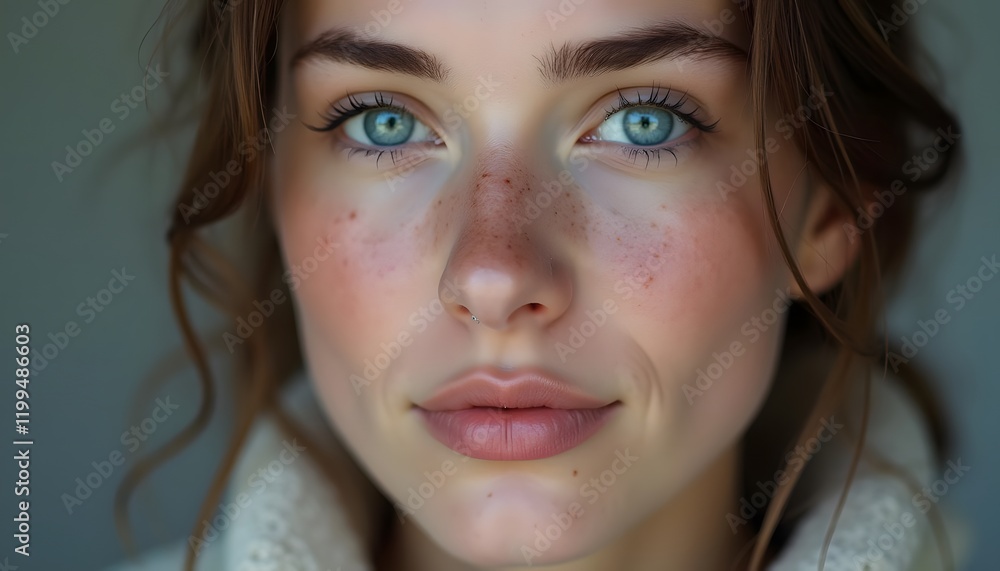 Freckled Face: A Soft, Natural Portrait Freckled Face: A Soft, Natural Portrait